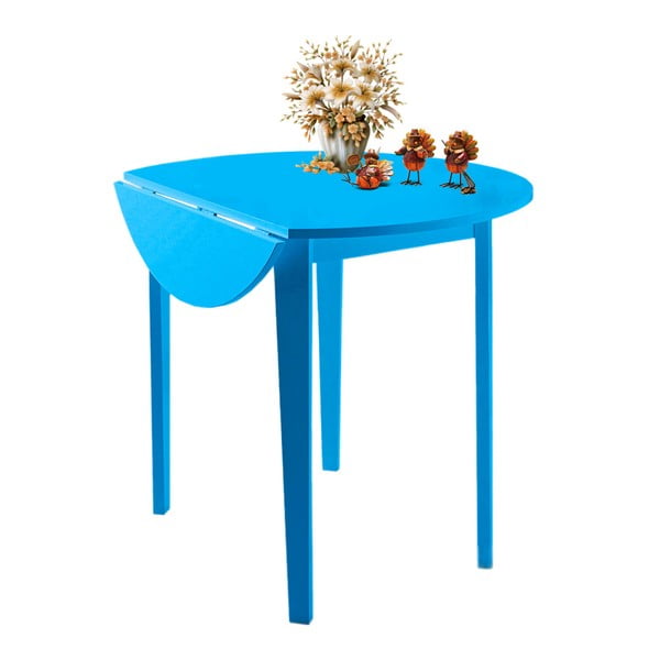 Niebieski stół z częściowo rozkładanym blatem Støraa Trento Quer, ⌀ 92 cm