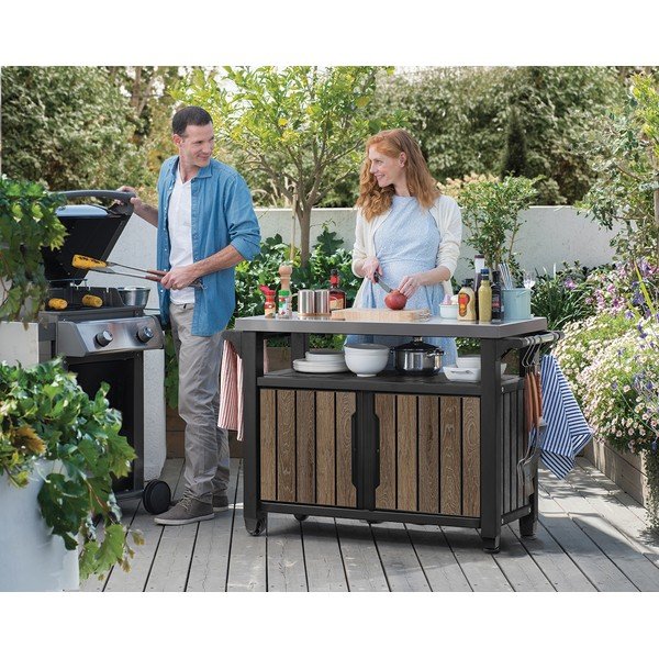 Ogrodowy stolik barowy 134x52 cm Deco – Keter-image-1