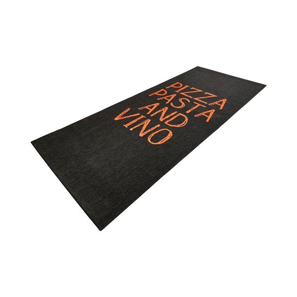 Czarny chodnik do kuchni Hans Home Pizza Pasta and Vino, 67x180 cm-image-2