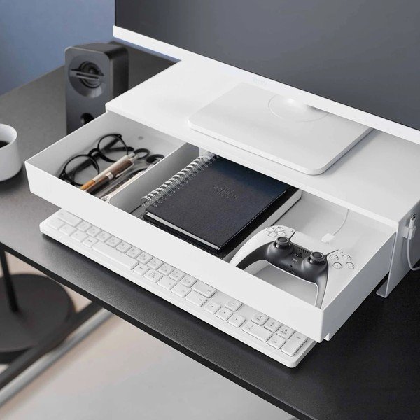 Biały metalowy stojak na monitor Tower – YAMAZAKI-image-4