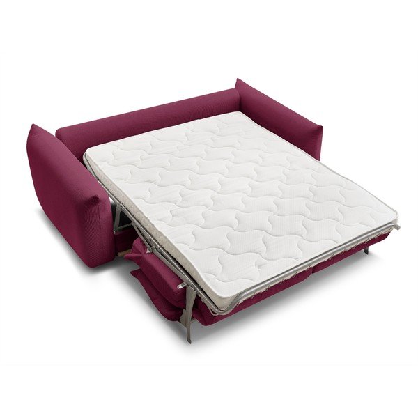 Bordowa rozkładana sofa 214 cm Ernest – Bobochic Paris-image-4