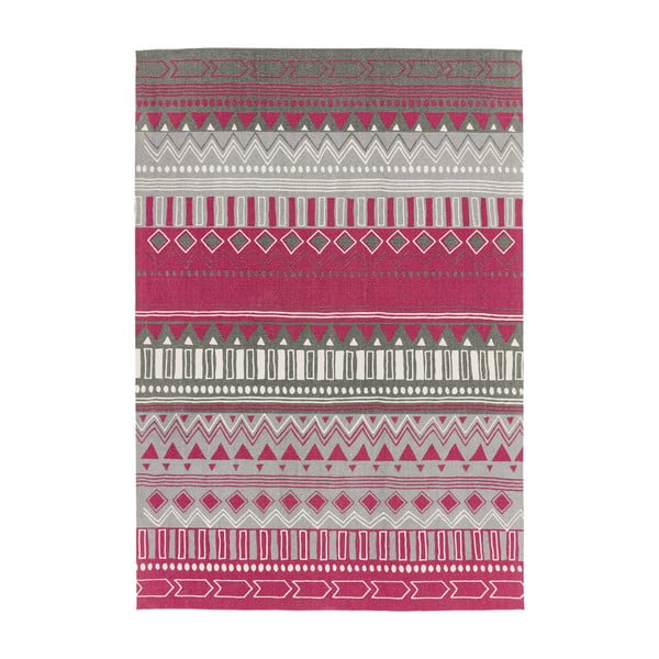 Ciemnoróżowy dywan Asiatic Carpets Tribal Mix, 120x170 cm