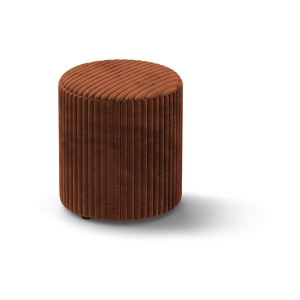 Ceglasty sztruksowy puf Dia – Micadoni 