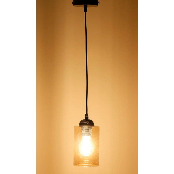 Czarna lampa wisząca ze szklanym kloszem ø 10 cm Bistro – Candellux Lighting-image-4