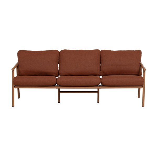 Tapicerowana sofa ogrodowa w kolorze terakoty Cavero – WOOOD
