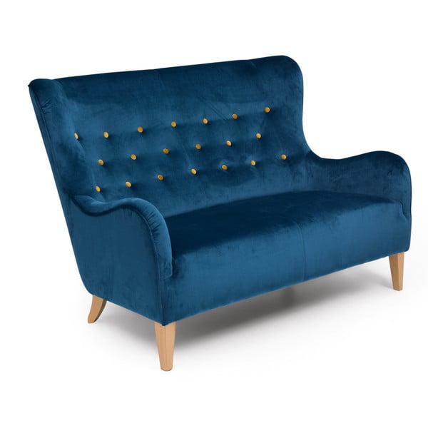 Niebieska sofa Max Winzer Medina, 148 cm