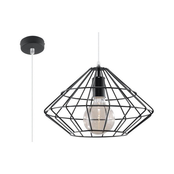 Czarna lampa wisząca Sollux Editta-image-3