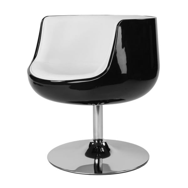 Krzesło obrotowe Cognac, czarne/białe