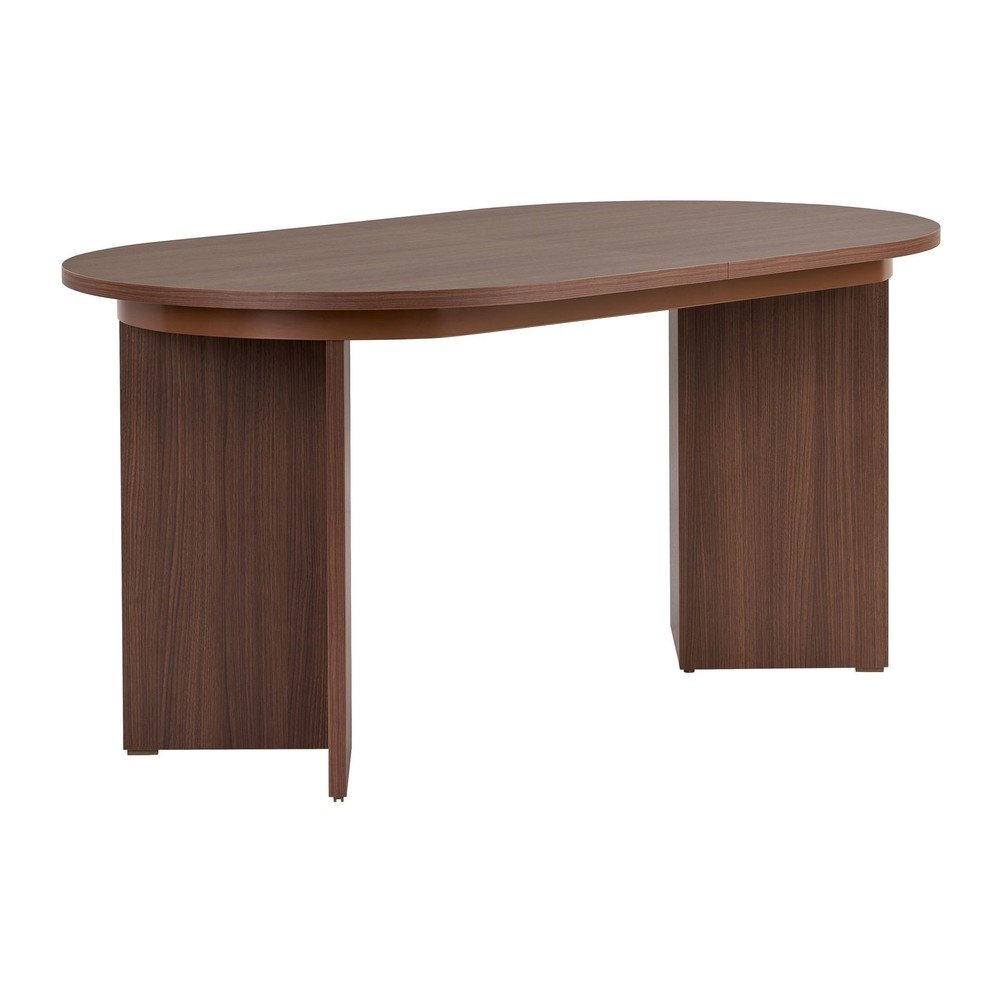 Rozkładany stół z dodatkowym blatem w dekorze orzecha 90x160 cm Sorell – Kalune Design