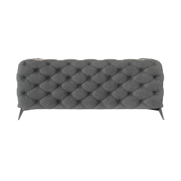Szara aksamitna sofa 185 cm Chelsea – Ropez-image-2