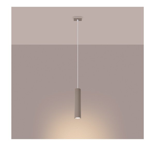 Szarobrązowa metalowa lampa wisząca Gleam – Sollux-image-1