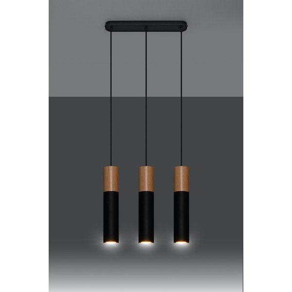 Czarna lampa wisząca Sollux Paul, dł. 40 cm-image-1