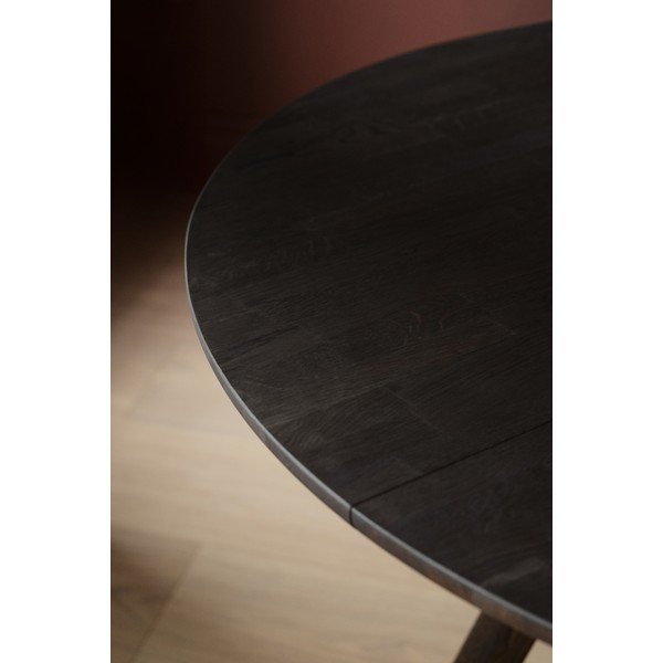 Okrągły rozkładany stół z litego drewna dębowego ø 140 cm Clapperton – Rowico-image-4