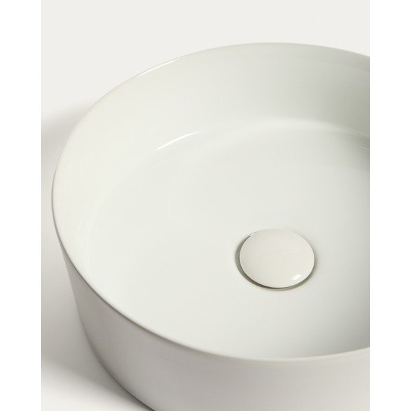Biała ceramiczna okrągła umywalka ø 36 cm Ovara – Kave Home-image-4