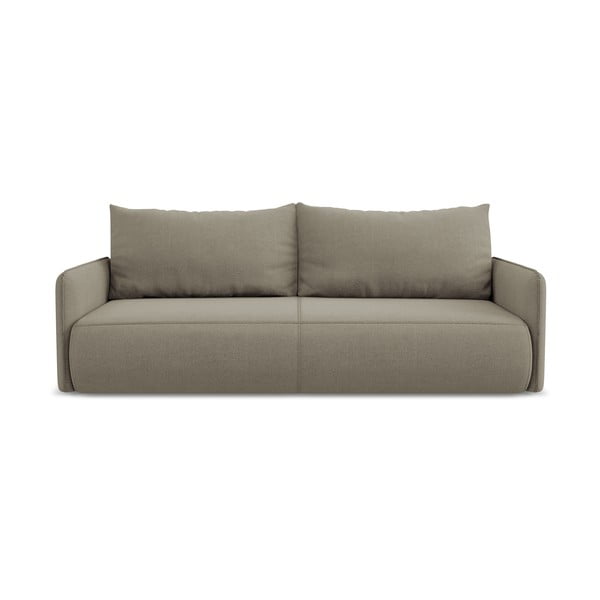 Beżowa rozkładana/ze schowkiem sofa 216 cm Nanea – Makamii