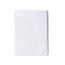 Dziecięce białe bawełniane prześcieradło elastyczne Good Morning, 60x120 cm