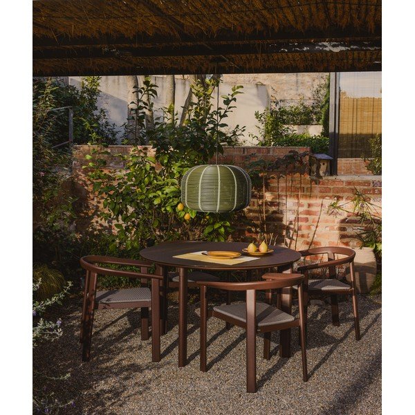 Okrągły stół ogrodowy ze szklanym blatem ø 120 cm Erice – Kave Home-image-3