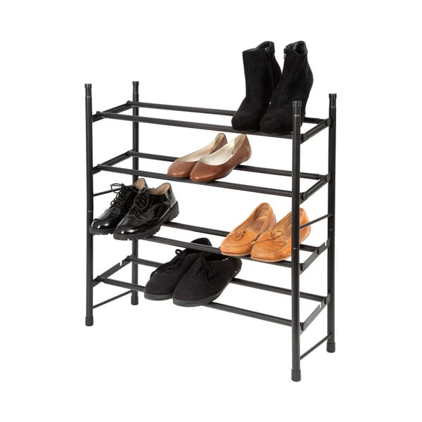 Czarny metalowy teleskopowy regał na buty – Compactor-image-3