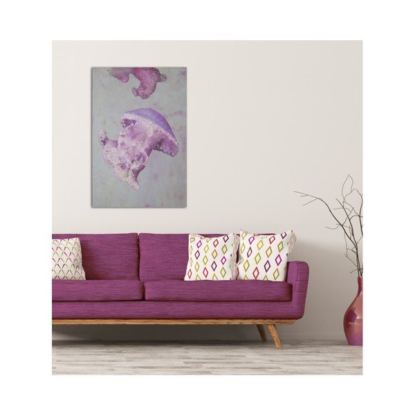 Ręcznie malowany obraz w ramie z drewna sosnowego Mauro Ferretti Medusa Purple, 80x120 cm-image-4