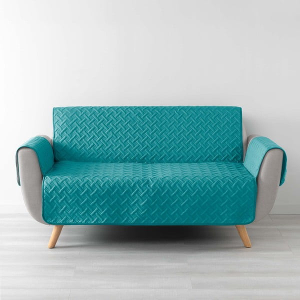 Turkusowy ochronny pokrowiec na sofę 3-osobową Lounge – douceur d'intérieur