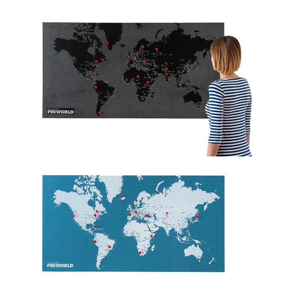 Zestaw 30 niebieskich pinesek do mapy Pin World-image-1