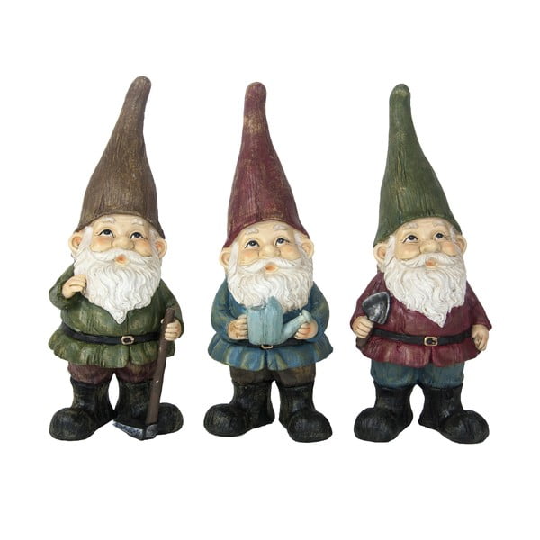 Figurki ogrodowe z żywicy polimerowej zestaw 3 szt. Gnome – Esschert Design