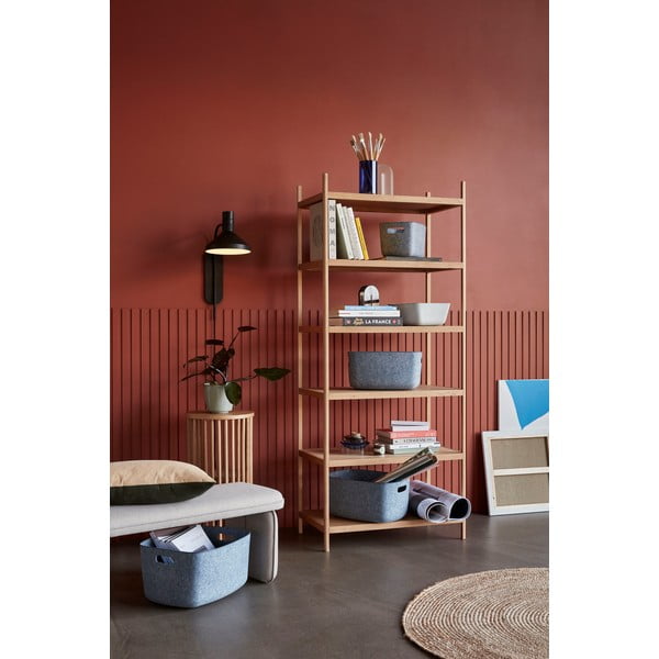 Regał z drewna dębowego Hübsch Library, 80x190 cm-image-1
