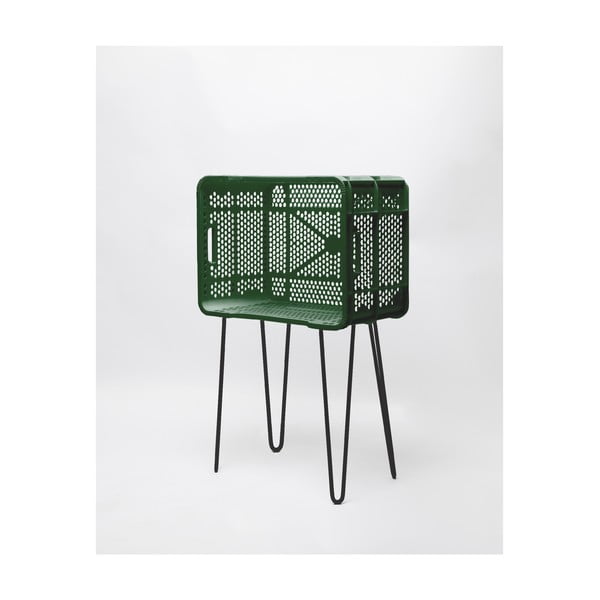 Zielony wysoki stolik z tworzywa sztucznego z recyklingu Really Nice Things Eco