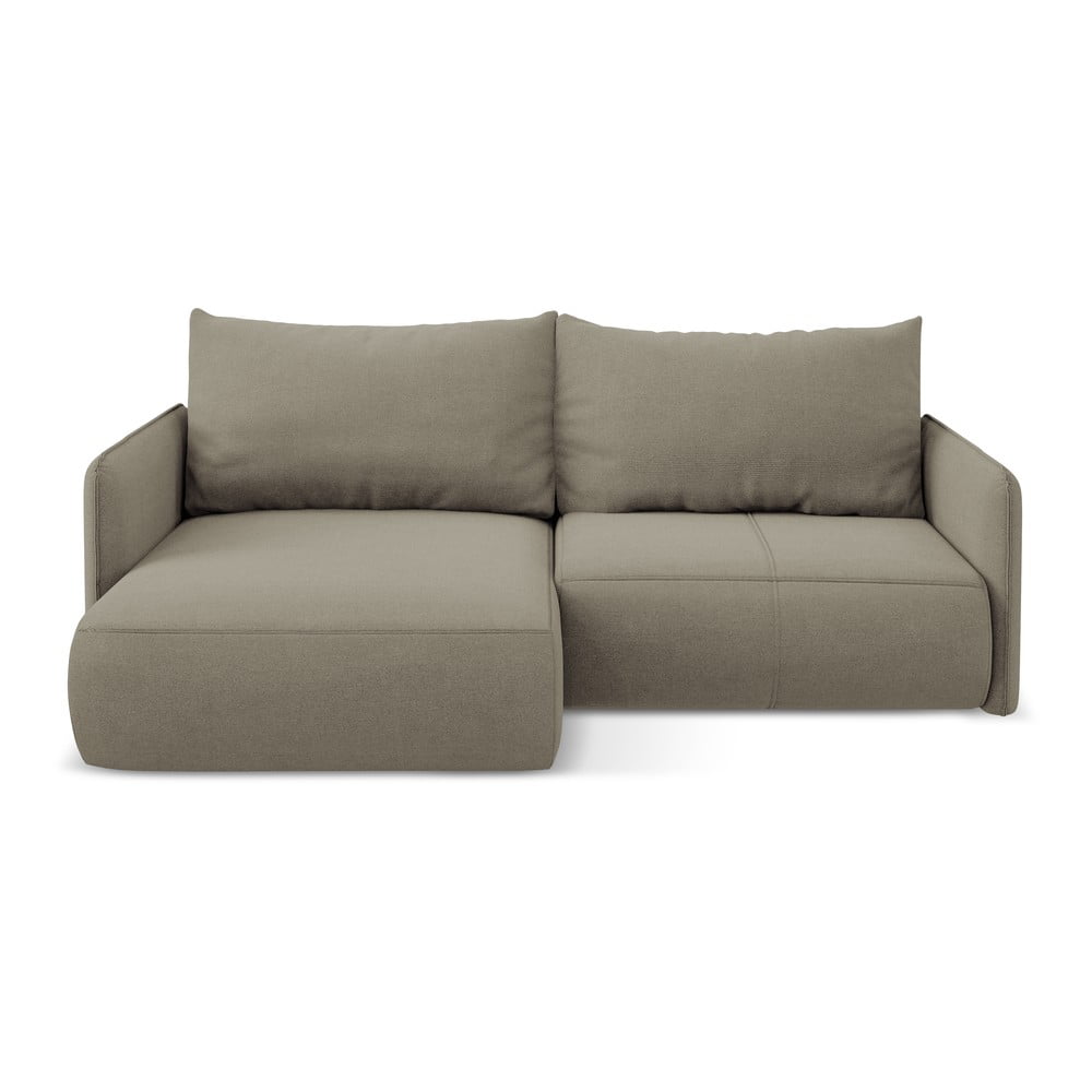 Beżowy rozkładany/ze schowkiem narożnik (lewostronny) Nanea – Makamii