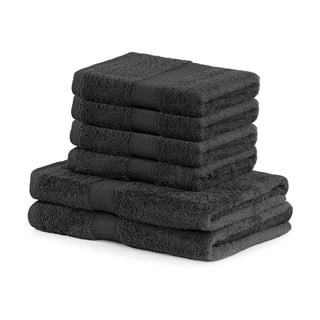 Komplet 6 ręczników DecoKing Bamby Charcoal