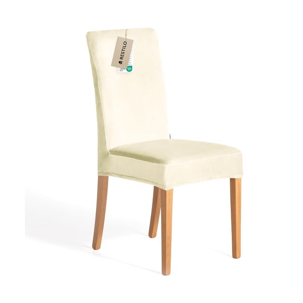 Kremowe elastyczne pokrowce na krzesło zestaw 4 szt. 48 cm Sento – Restilo-image-3
