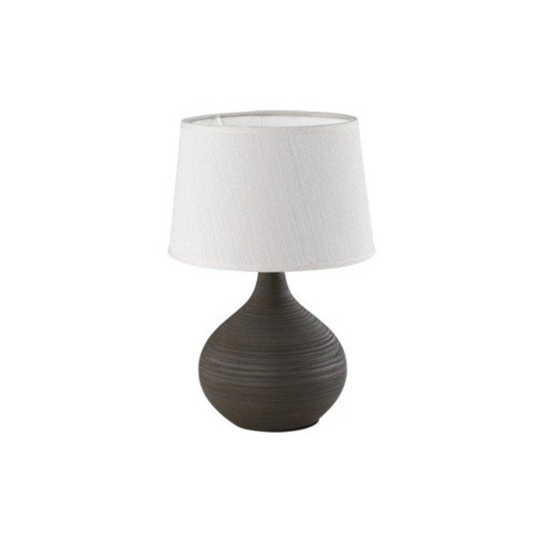 Ciemnobrązowa lampa stołowa z ceramiki i tkaniny Reality Martin, wys. 29 cm-image-2