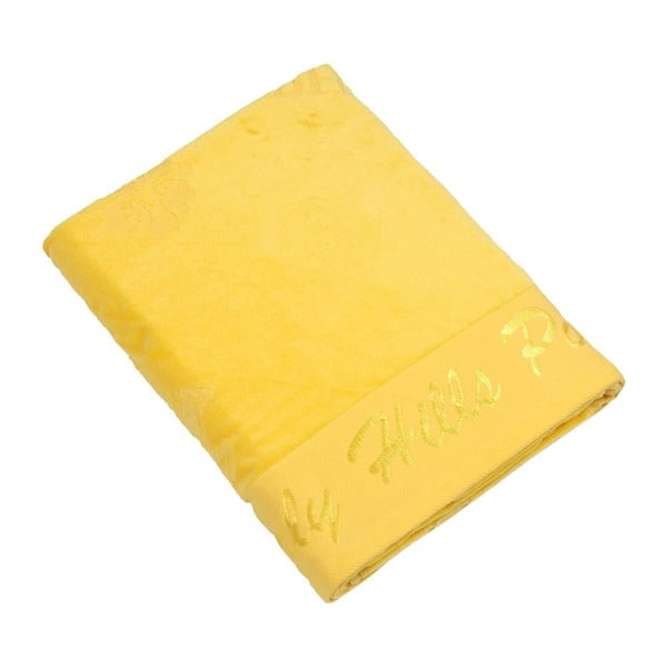 Ręcznik bawełniany BHPC Velvet 80x150 cm, żółty