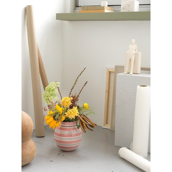 Biało-różowy porcelanowy wazon Kähler Design Nuovo, wys. 20,5 cm-image-3