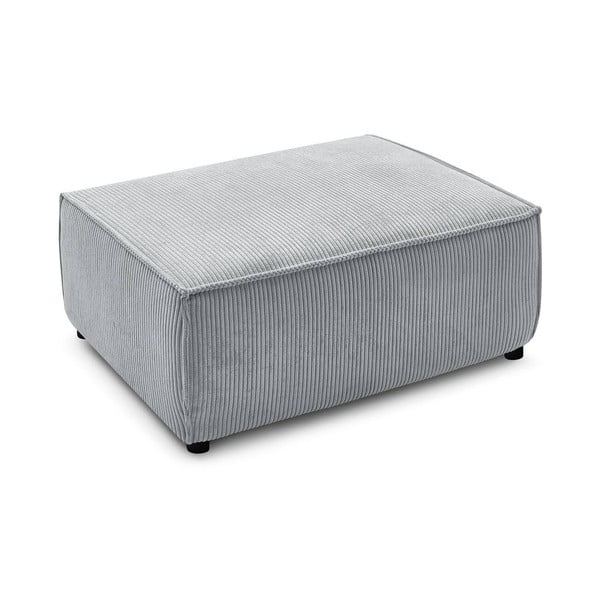 Jasnoszary sztruksowy puf Nihad – Bobochic Paris-image-3