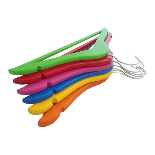 Zestaw 6 dziecięcych wieszaków Colorful Hangers