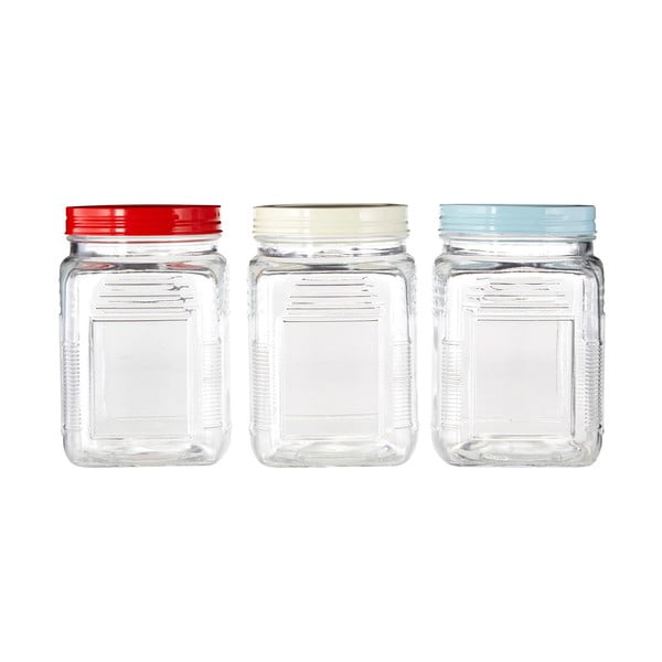 Zestaw 3 szklanych słoików Premier Housewares, 1000 ml