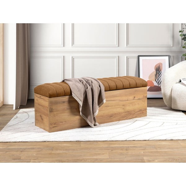 Pomarańczowo-naturalna ławka Oceane – Bobochic Paris-image-1