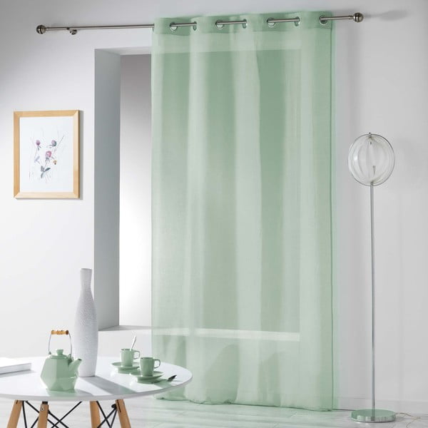 Jasnozielona firanka 140x240 cm Telma – douceur d'intérieur-image-2