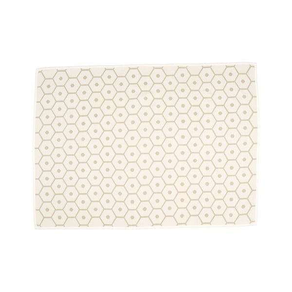 Kremowy koc z mieszanki wełny 140x180 cm Honey Sand – Pappelina-image-1