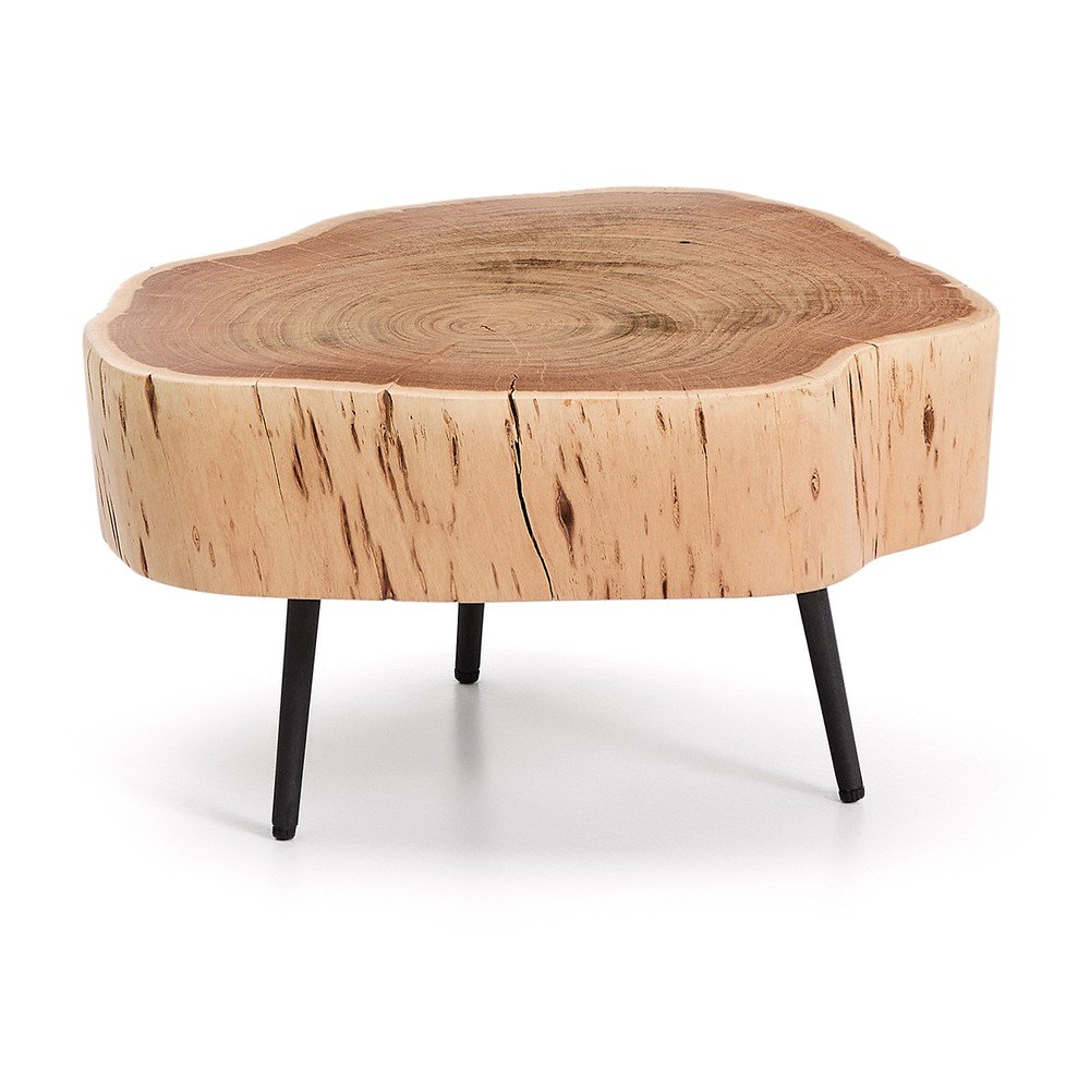 Okrągły stolik z blatem z drewna akacjowego w naturalnym kolorze 49x47 cm Tanive – Kave Home