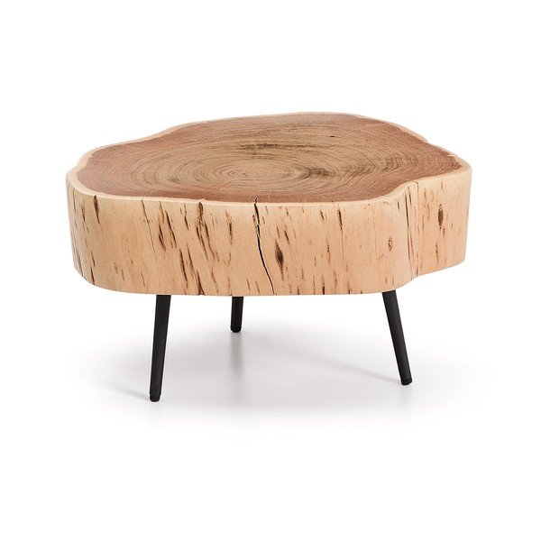 Okrągły stolik z blatem z drewna akacjowego w naturalnym kolorze 49x47 cm Tanive – Kave Home