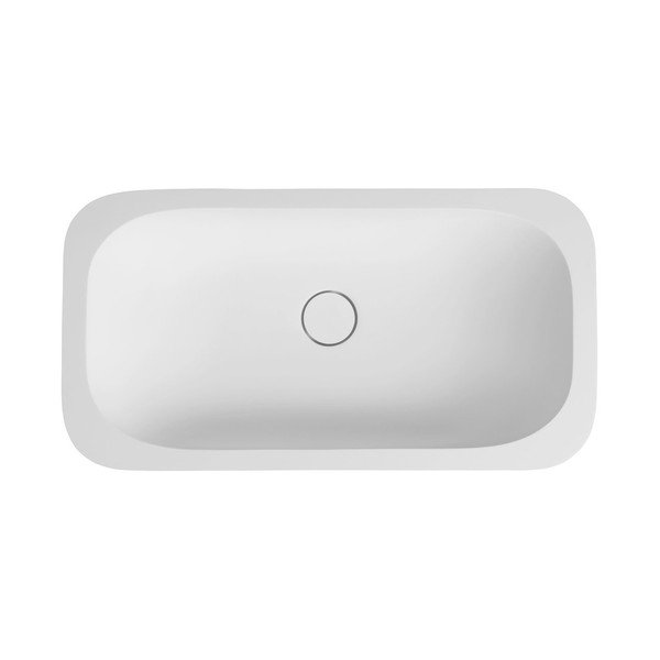 Biała umywalka z imitacji kamienia 59x35,5 cm Impala – Sapho