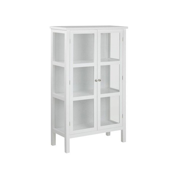 Biała witryna dwudrzwiowa Actona Eton, wys. 136 cm-image-2