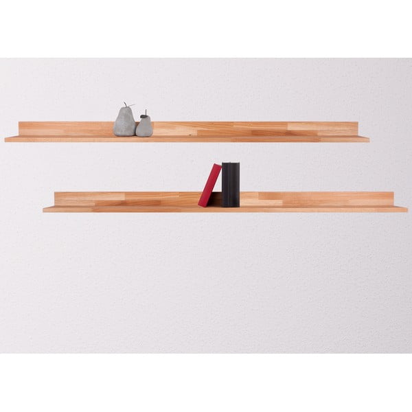 Naturalna półka z litego drewna dębowego 150 cm Kalle – Interia Home & Living-image-1