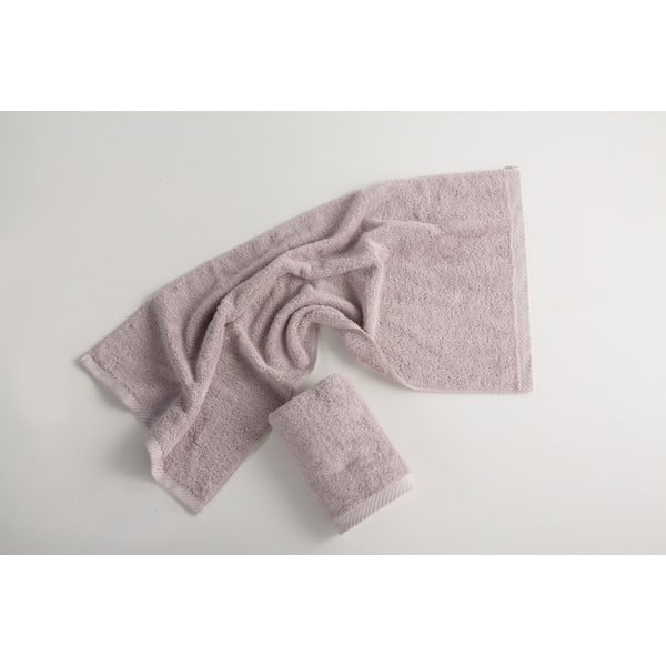 Jasnoszary bawełniany ręcznik El Delfin Lisa Coral, 30x50 cm
