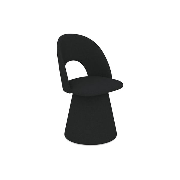 Czarny tapicerowany fotel jadalniany Kalo – Makamii