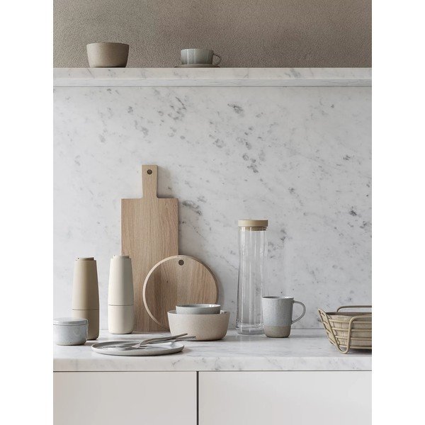 Jasnoszary ceramiczny talerz do serwowania Sablo L – Blomus-image-3