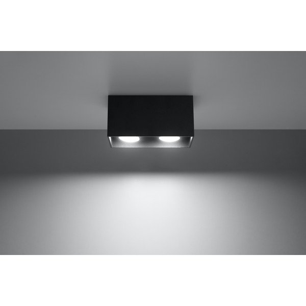 Czarna lampa sufitowa Sollux Geo-image-1