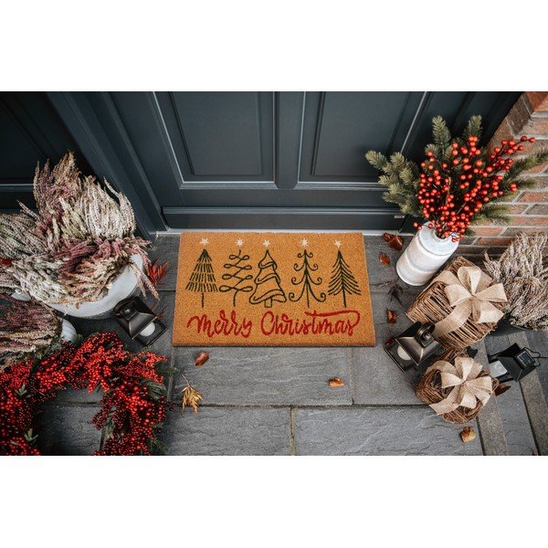 Wycieraczka z włókna kokosowego ze świątecznym motywem 40x70 cm Merry Christmas – Hanse Home-image-1
